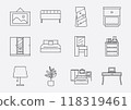 bedroom icon set 118319461