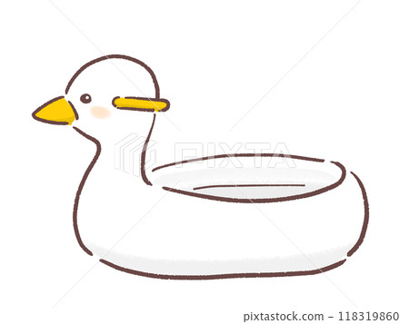 Simple duck potty illustration 118319860