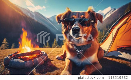 秋季獨行營裡的草狗表情犀利 秋季獨行營裡的草狗表情犀利 118319882