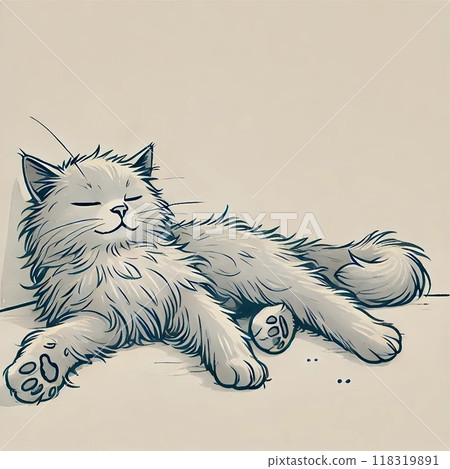Sleeping cat 118319891