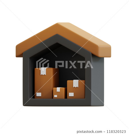 Package Warehouse 3D Illustrations 118320323