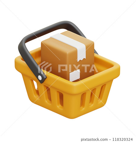 Cart delivery 3D Illustrations 118320324