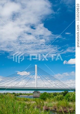 Toll bridge over the Yodo River: Torikai Ninnaji Ohashi Bridge Toll bridge over the Yodo River: Torikai Ninnaji Ohashi Bridge 118320610