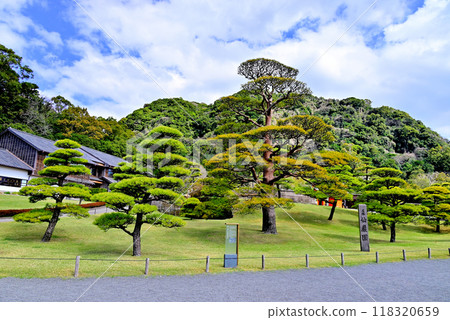 Sengan-en, the Shimazu family's villa with Sakurajima as a backdrop Sengan-en, the Shimazu family's villa with Sakurajima as a backdrop 118320659