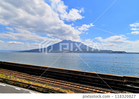 島津家別墅仙岩園的櫻島 118320827