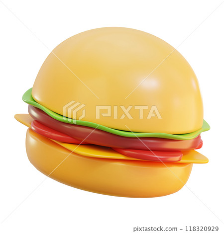 3D Burger, 3D rendering 3D Burger, 3D rendering 118320929