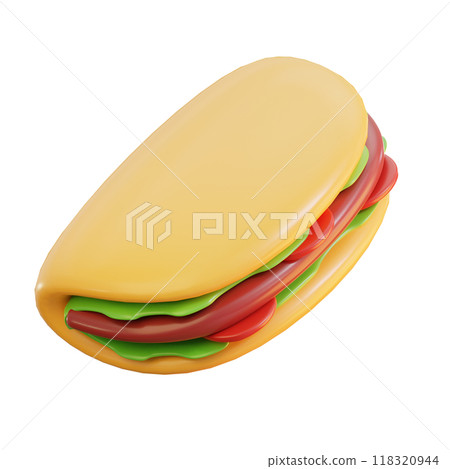 3D Taco, 3D rendering 3D Taco, 3D rendering 118320944