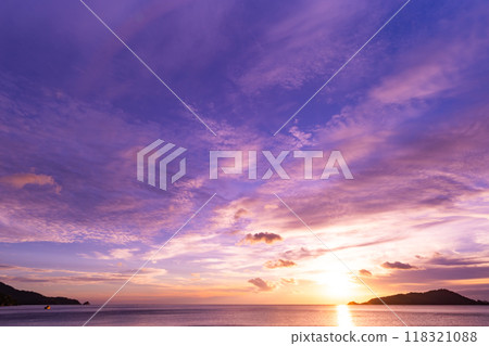 Sunset sky background,Landscape nature beautiful Light Sunset or sunrise over sea, Colorful clouds scenery sky,Amazing clouds and waves in sunset sky nature light cloud background Sunset sky background,Landscape nature beautiful Light Sunset or sunrise over sea, Colorful clouds scenery sky,Amazing clouds and waves in sunset sky nature light cloud background 118321088