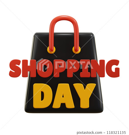 Shopping Day 3D Illustrations 118321135