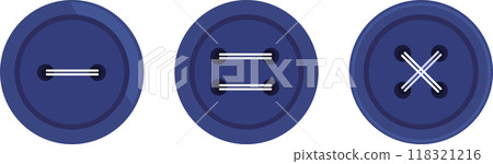 Clothing button set, blue 118321216