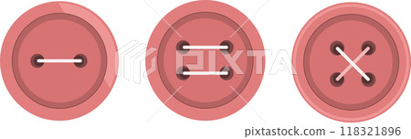Clothing button set, pink 118321896