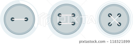 衣服紐扣設置白色 衣服紐扣設置白色 118321899