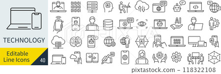 Technology icon set 118322108