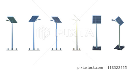 streetlight powered by solar panel, Street light solar battery green alternative energy renewable power lantern set, LED street lamp with solar panel, pole lamp for solar street light streetlight powered by solar panel, Street light solar battery green alternative energy renewable power lantern set, LED street lamp with solar panel, pole lamp for solar street light 118322335