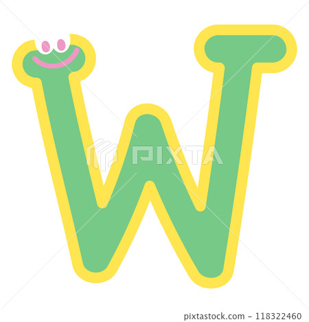 Illustration of happy A to Z alphabet letters for font, typography, text, message, initials, decorations, logo design, icon, pet name, print, brooch, cute patches, shirt print, pin, sticker, cartoon 118322460