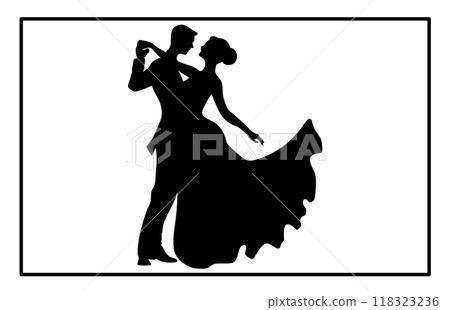 silhouettes of dancing couple, ballroom dancing, Couple dancing silhouette silhouettes of dancing couple, ballroom dancing, Couple dancing silhouette 118323236