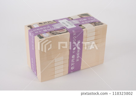 New banknotes, stacks of banknotes New banknotes, stacks of banknotes 118323802