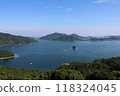 The sea of Tokushima under a clear blue sky 118324045