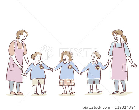 Kindergarten and nursery school work (children, nursery teachers, teachers) 118324384