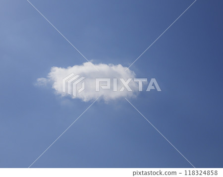 One cloud over the blue sky One cloud over the blue sky 118324858
