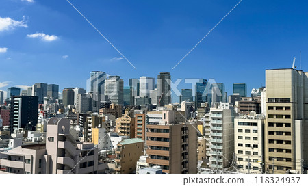 從大阪市北區天神橋6丁目鳥瞰梅田的建築物 118324937