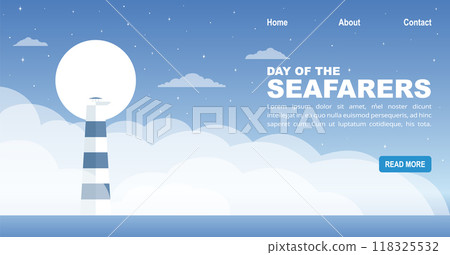 Day of the Seafarer 25 June banner. Social media 2d cartoon template. World Maritime Day Day of the Seafarer 25 June banner. Social media 2d cartoon template. World Maritime Day 118325532