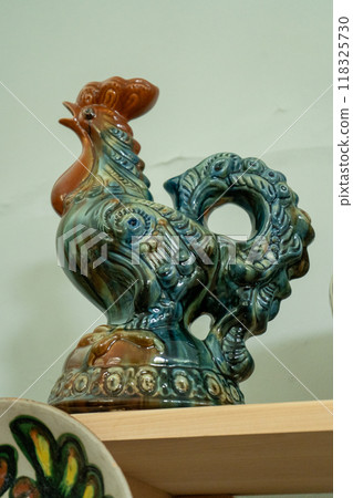 Clay rooster. Ukrainian ceramics. Bird figurine. 118325730