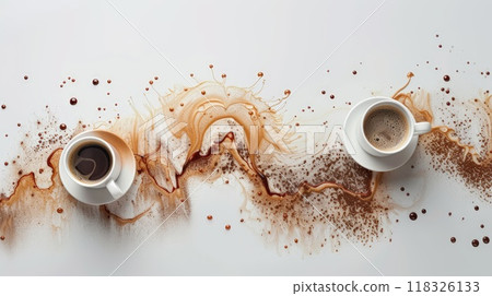 Latte art. Generative AI 118326133