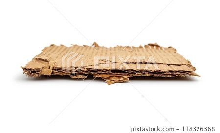 Torn cardboard texture. Generative AI 118326368