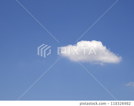 One cloud over the blue sky 118326982