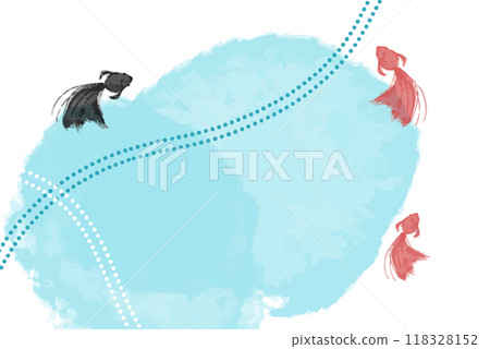 Summer goldfish frame background 118328152