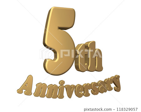3DCG characters "5th Anniversary/5th anniversary" gold, gold 118329057