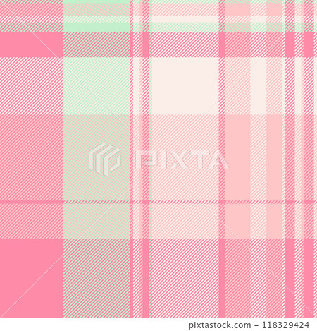 Textile design of textured plaid. Checkered fabric pattern swatch for shirt, dress, suit, wrapping paper print, invitation and gift card. 118329424