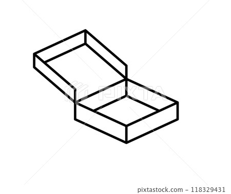 Delivery packaging vector icon. Cargo cardboard box icons. Carton package sign from line geometric shapes. 118329431