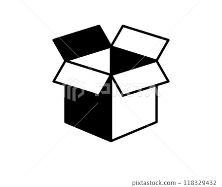 Delivery packaging vector icon. Cargo cardboard box icons. Carton package sign from line geometric shapes. Delivery packaging vector icon. Cargo cardboard box icons. Carton package sign from line geometric shapes. 118329432