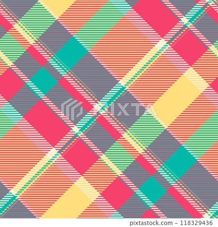 Textile design of textured plaid. Checkered fabric pattern swatch for shirt, dress, suit, wrapping paper print, invitation and gift card. Textile design of textured plaid. Checkered fabric pattern swatch for shirt, dress, suit, wrapping paper print, invitation and gift card. 118329436