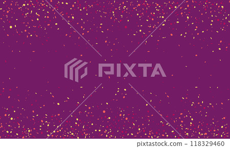 Faling confetti for festival background, birthday party invitation, carnival celebrate, glamour concert. Shiny colourful flying particle. Magic mosaic effect, romantic ceremony vibrant ornament. 118329460