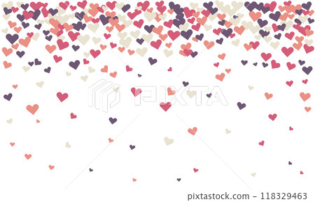 Faling confetti for festival background, birthday party invitation, carnival celebrate, glamour concert. Shiny colourful flying particle. Magic mosaic effect, romantic ceremony vibrant ornament. 118329463