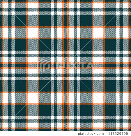 Plaid seamless pattern. Check fabric texture. Vector textile print. 118329506