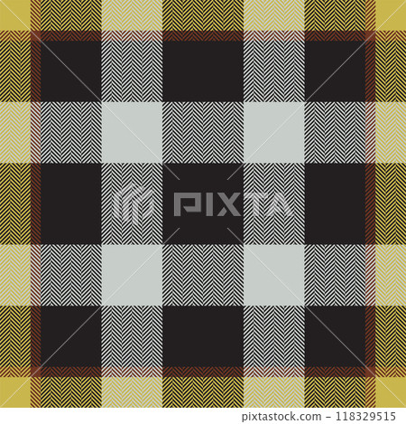 Plaid check pattern. Seamless fabric texture. Tartan textile print. 118329515