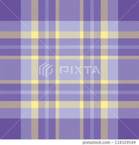 Plaid check pattern. Seamless fabric texture. Tartan textile print. 118329584