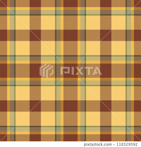 Plaid seamless pattern in orange. Check fabric texture. Vector textile print. Plaid seamless pattern in orange. Check fabric texture. Vector textile print. 118329592