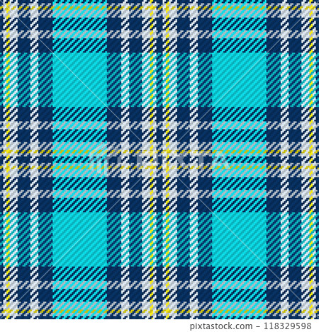 Seamless pattern of scottish tartan plaid. Repeatable background with check fabric texture. Vector backdrop striped textile print. 118329598