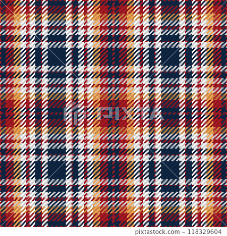 Seamless pattern of scottish tartan plaid. Repeatable background with check fabric texture. Vector backdrop striped textile print. 118329604