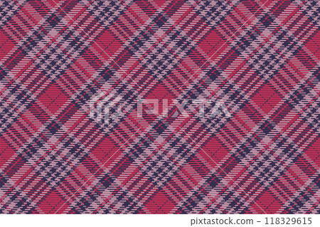 Check plaid seamless fabric texture. Diagonal print. 118329615