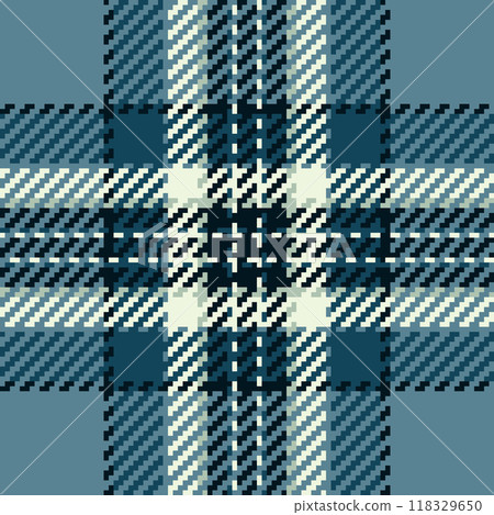 Textile design of textured plaid. Checkered fabric pattern swatch for shirt, dress, suit, wrapping paper print, invitation and gift card. 118329650
