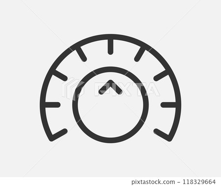 Light dimmer icon line trendy design. Electricity lamp saving energy sign. Black and white flat style. Light dimmer icon line trendy design. Electricity lamp saving energy sign. Black and white flat style. 118329664