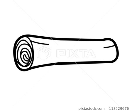 Graduation degree diploma of university, college, school, education certificate. Vintage scroll of document or roll letter manuscript. 118329676