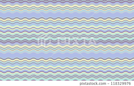 Abstract background with wavy stripes in vibrant colors, creating a rippled, liquid effect. Smooth curves and textured lines add elegance, vitality, and creativity. Ideal for wallpaper or textile. 118329976