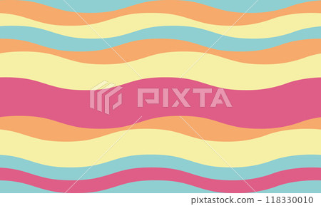 Abstract background with wavy stripes in vibrant colors, creating a rippled, liquid effect. Smooth curves and textured lines add elegance, vitality, and creativity. Ideal for wallpaper or textile. Abstract background with wavy stripes in vibrant colors, creating a rippled, liquid effect. Smooth curves and textured lines add elegance, vitality, and creativity. Ideal for wallpaper or textile. 118330010